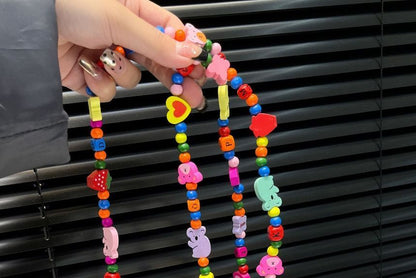 Case Flower Wristband Plaid Phone