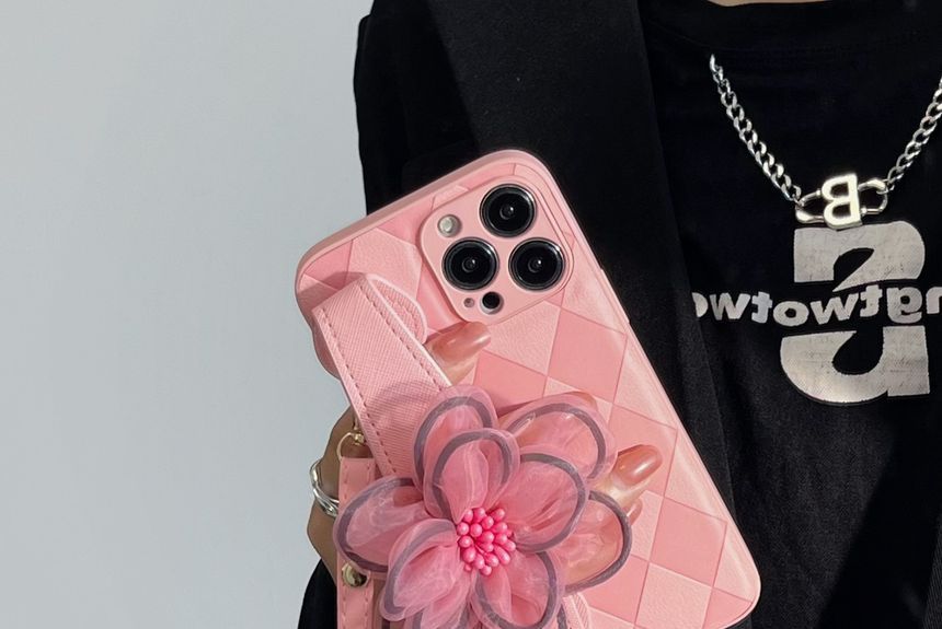 Case Strap Floral Phone