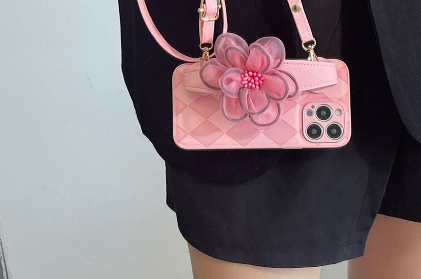 Case Strap Floral Phone