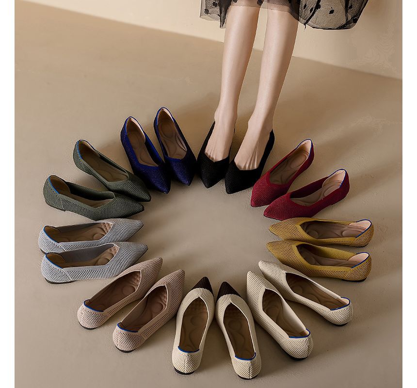 Chaussures plates pointues