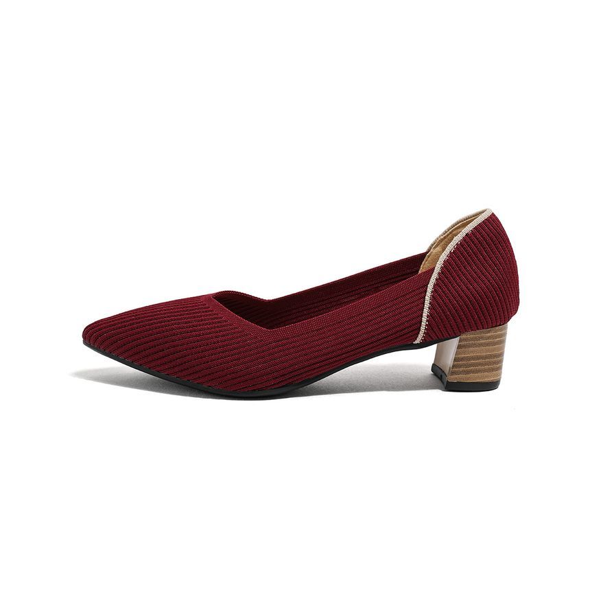 Flats Ribbed Pointed