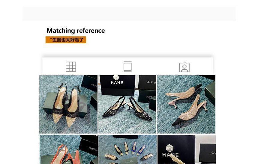 Kitten Heel Sandals Slingback Pointed