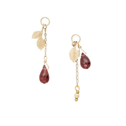 Agate Leaf Asymmetrical Drop Earring designs) (various Alloy