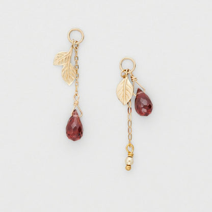 Agate Leaf Asymmetrical Drop Earring designs) (various Alloy