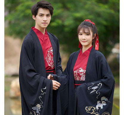 Couple Matching Traditional Chinese Costume Embroidered Cape / Long