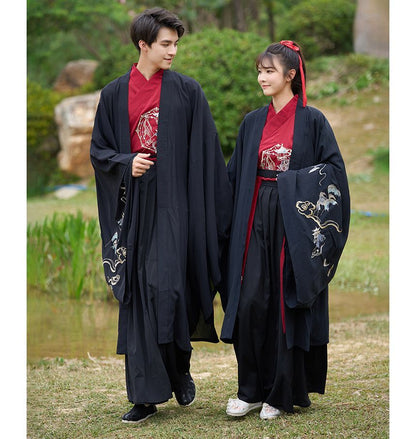 Couple Matching Traditional Chinese Costume Embroidered Cape / Long