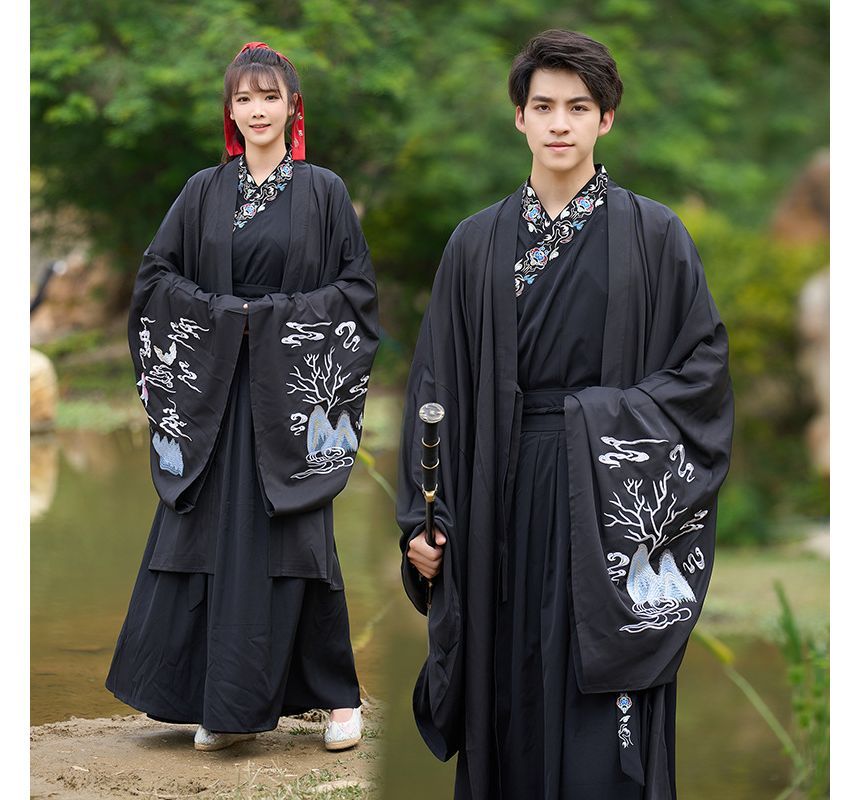 Costume traditionnel chinois assorti pour couple