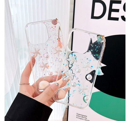 Case Shell Phone Transparent Starfish