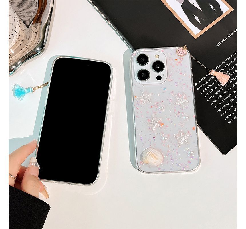 Case Shell Phone Transparent Starfish