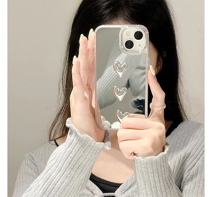 Phone Heart Case Mirrored