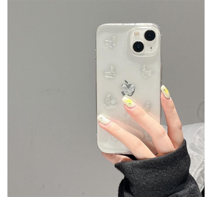 Butterfly / Heart Transparent Phone Case