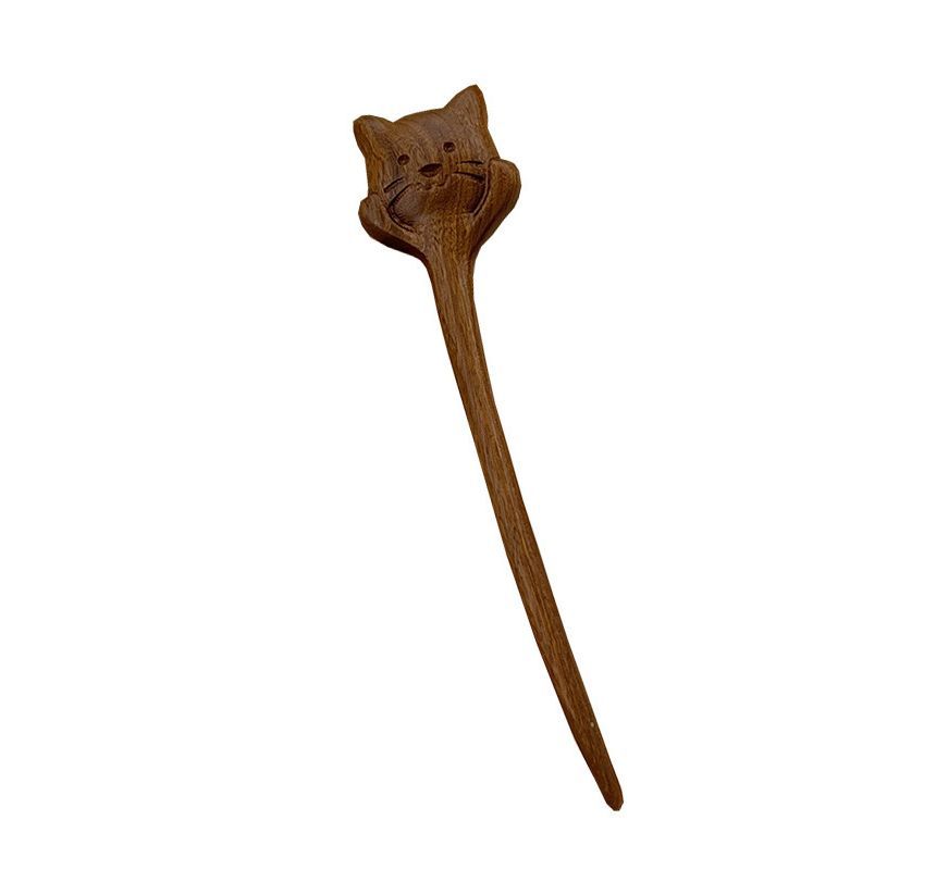 Cat Wooden Hair Stick