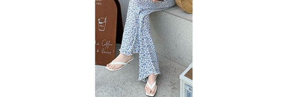 Plain (Various Heel Designs) Flip Flops Low