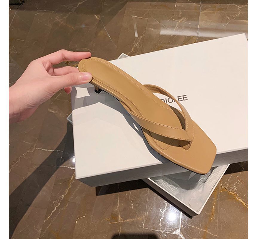 Plain (Various Heel Designs) Flip Flops Low