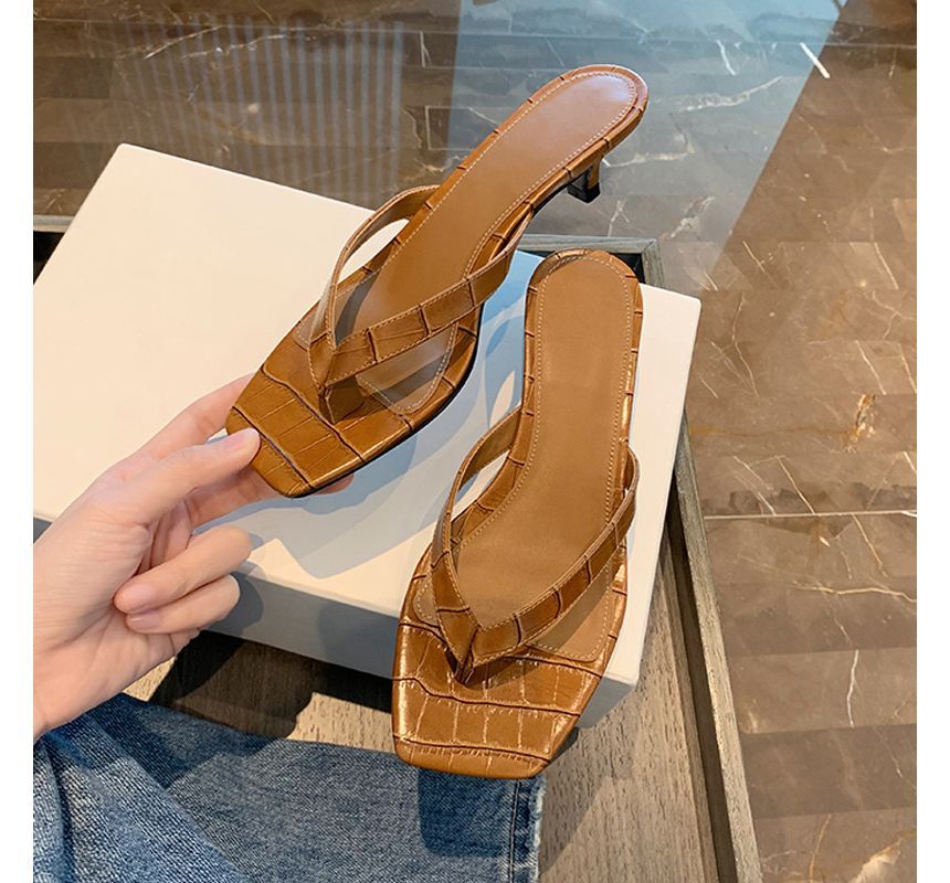 Plain (Various Heel Designs) Flip Flops Low