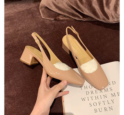 Heel Slingback Sandals Block