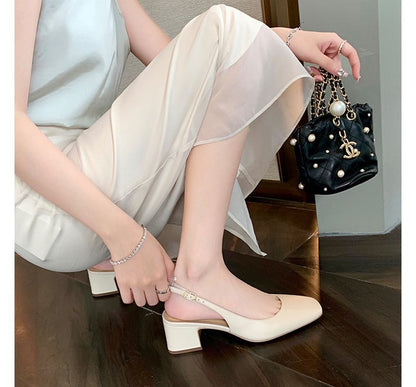 Heel Slingback Sandals Block