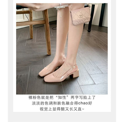 Heel Slingback Sandals Block