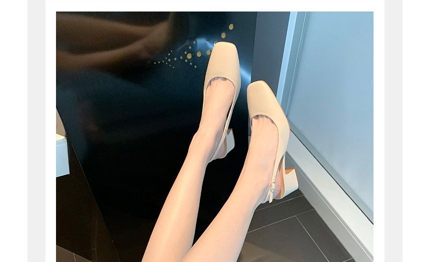Heel Slingback Sandals Block