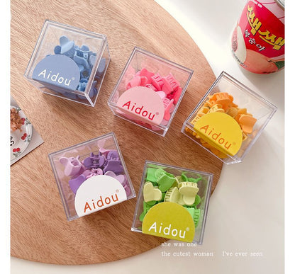 Set of 15: Heart Acrylic Hair Clamp