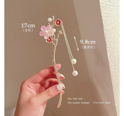 Floral Acrylic Alloy Hair Stick