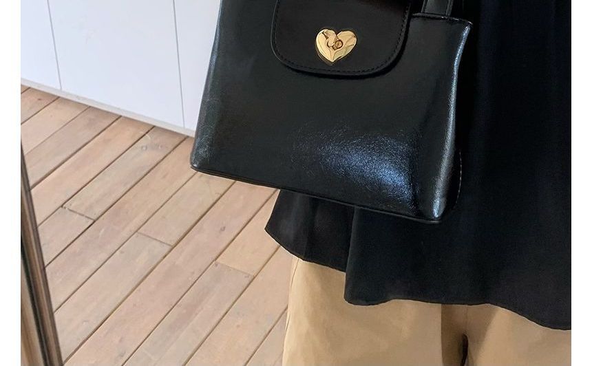 Heart Leather Faux Handbag Lock