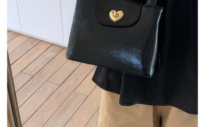 Heart Leather Faux Handbag Lock