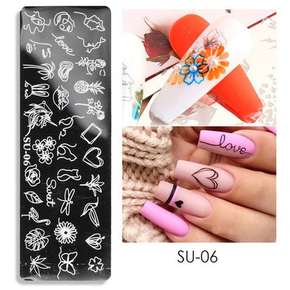 Stainless Steel Nail Art Stamping Plate