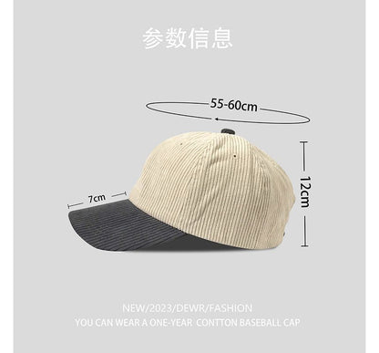 Tone Cap Corduroy Baseball Two
