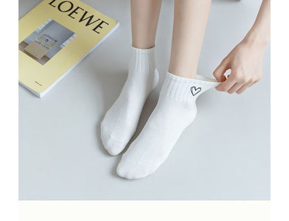 Embroidered Short Socks Set