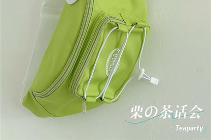 Lettering Logo Drawstring Sling Bag