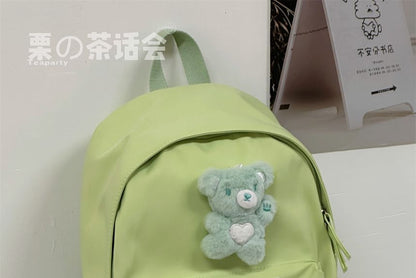 Plain Cartoon Applique Backpack