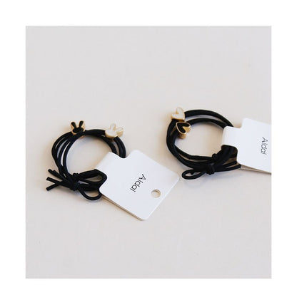 Set of 2: Rabbit / Heart Alloy Hair Tie