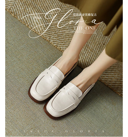 Faux Loafers Penny Leather