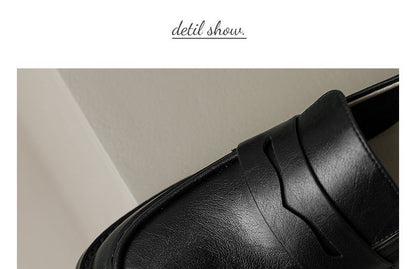 Faux Loafers Penny Leather