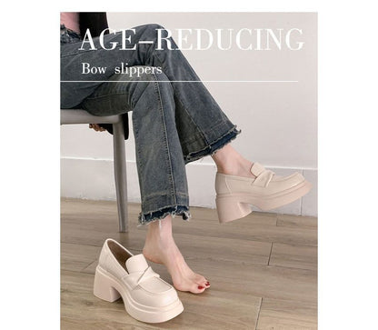 Platform Loafers Chunky Heel