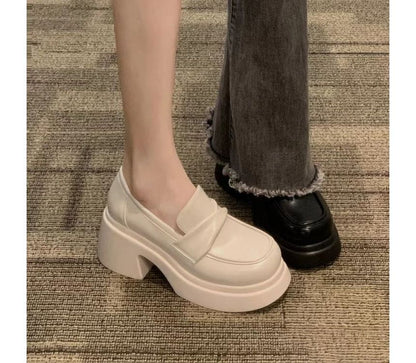 Platform Loafers Chunky Heel