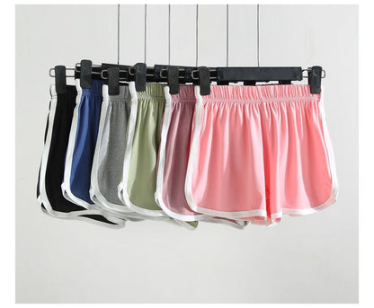 Trim Shorts Contrast Elastic Sweat Waist