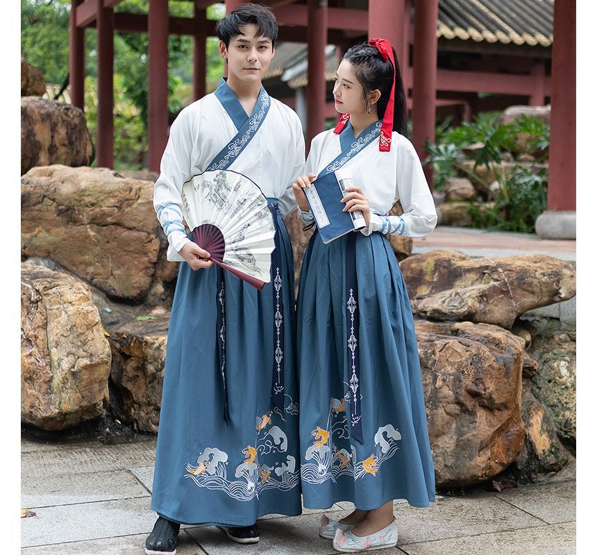 Fish Embroidered Hanfu Costume Set