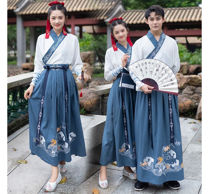 Fish Embroidered Hanfu Costume Set