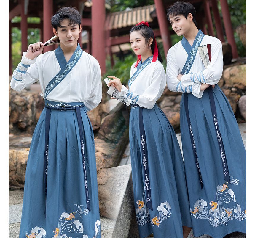 Fish Embroidered Hanfu Costume Set