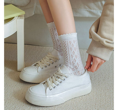 Ruffle Trim Socks Set