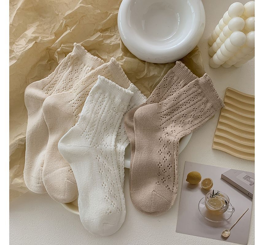 Ruffle Trim Socks Set