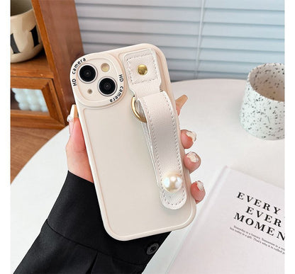 Faux Phone Pearl Case Hand Strap