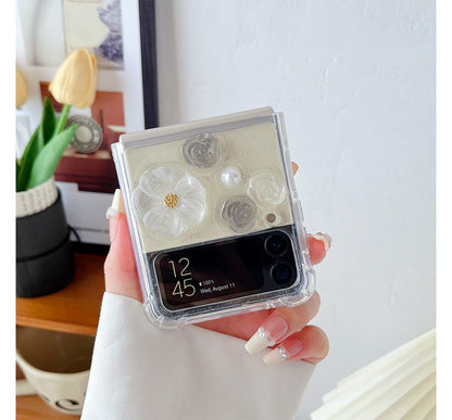 Pearl Floral Phone Faux Case