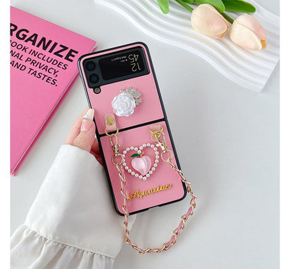 Floral Peach Phone Case - Samsung Flip