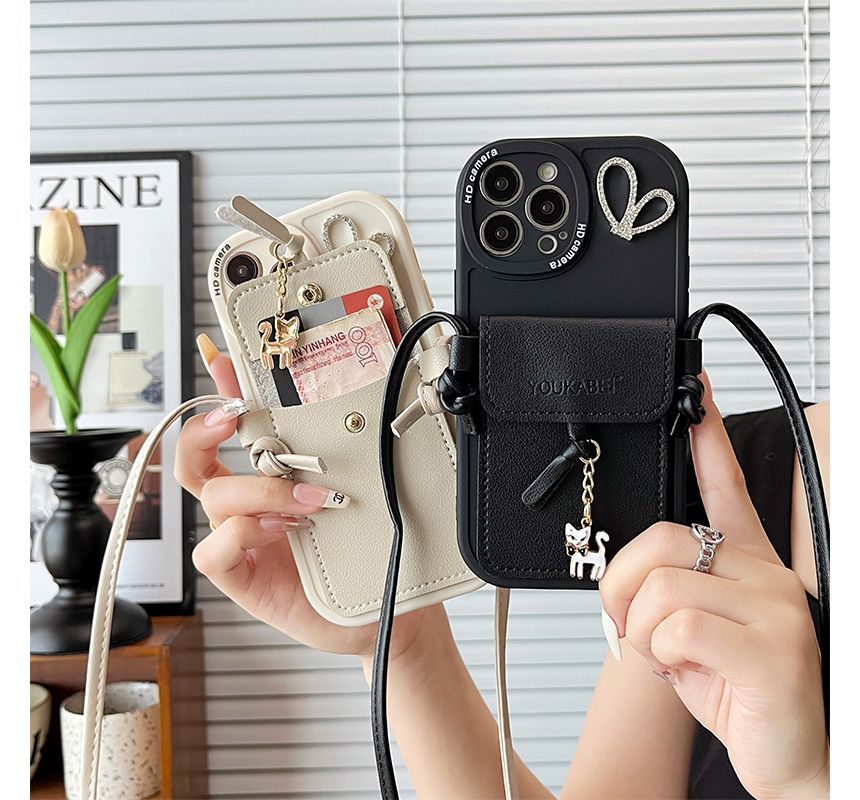 Holder Pendant Phone Cat Card Case