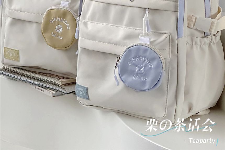 Two-Tone Top Handle Backpack / Charm / Set