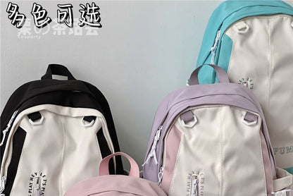 Color Block Lettering Backpack / Charm / Set