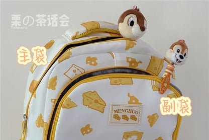 Cheese Print Backpack / Charm / Set